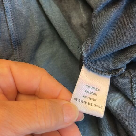 Live and Let Live Teal blue fringe open cardigan Size XL New - Picture 8 of 9